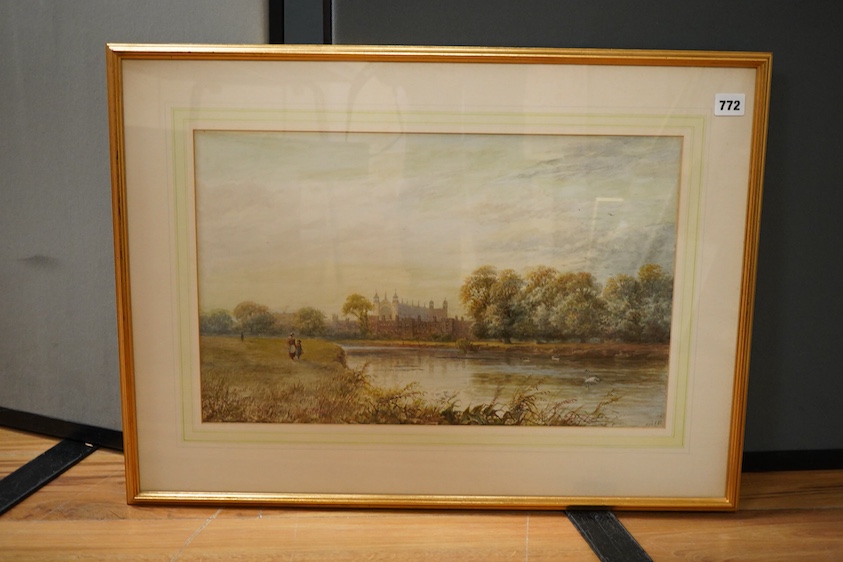 F. J. Lees, Eton College, signed, watercolour, 31 x 50cm